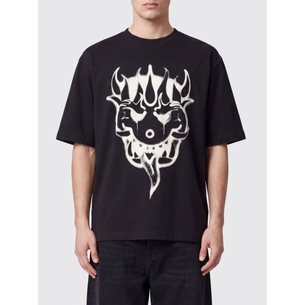 Y-3 Men Y-3 Cotton T-Shirt With Graphic Print And Short Sleeves